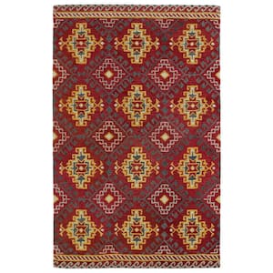 Global Inspiration Red 5 ft. x 8 ft. Area Rug