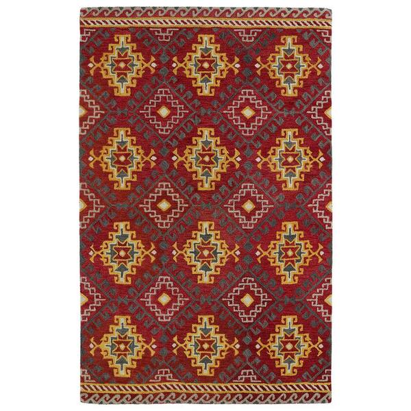 Kaleen Global Inspiration Red 8 ft. x 10 ft. Area Rug