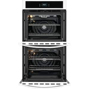 27 in. Double Electric Built-In Wall Oven with Convection in White