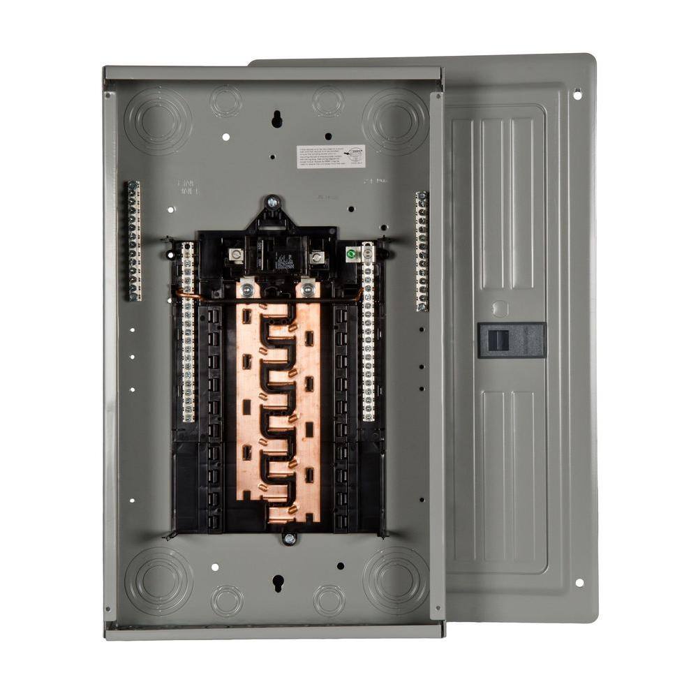 Grey Siemens PN2020B1100C PN Series 100 Amp Space 20-Circuit Main Breaker Plug-On Neutral Load Center Indoor with Copper Bus 