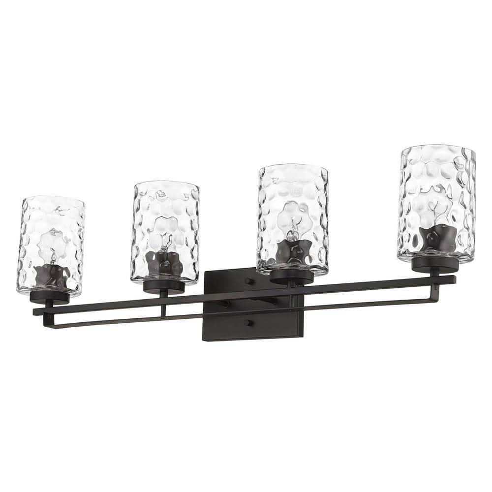 Livvy 33 in. 4-Light Oil-Rubbed Bronze Vanity Light price history on PriceWatchPro