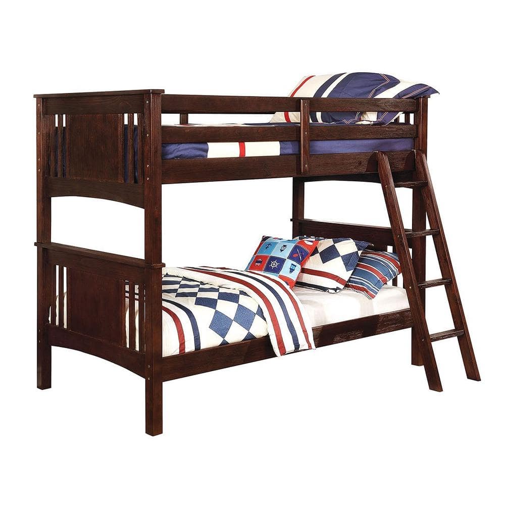 William's Home Furnishing Marci in Brown Cherry Twin/Twin Bunk BedCM