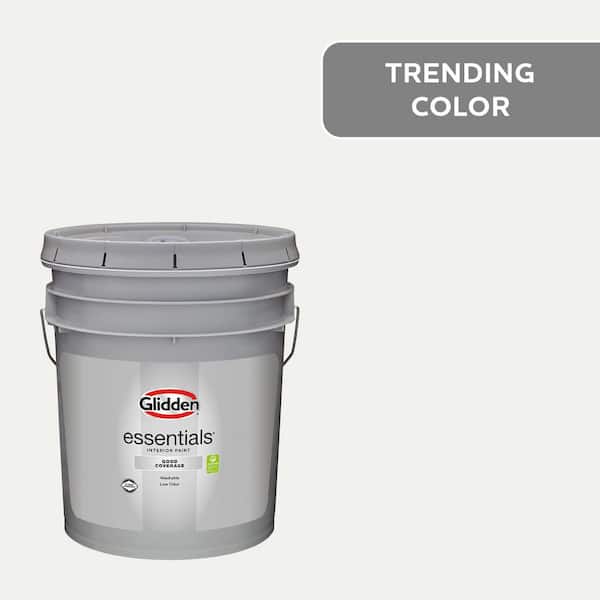 Glidden Essentials 5 gal. PPG1001-1 Delicate White Eggshell Interior Paint