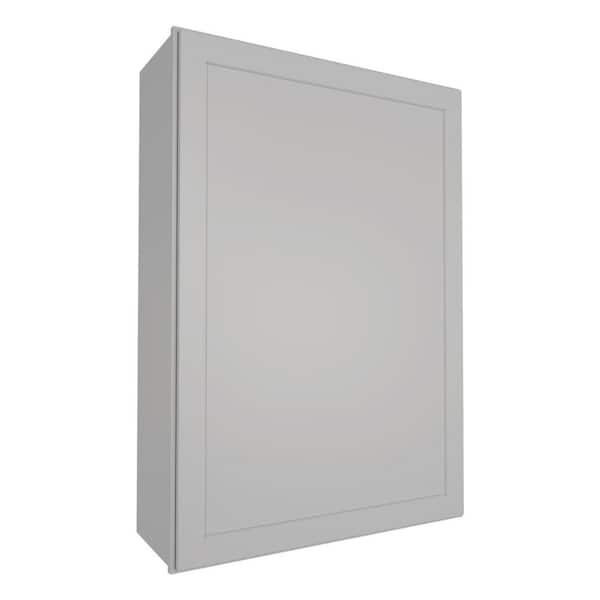 HOMEIBRO Dove Painted Shaker Style Ready to Assemble Wall Cabinet 21 in. W x 42 in. H x 12 in.