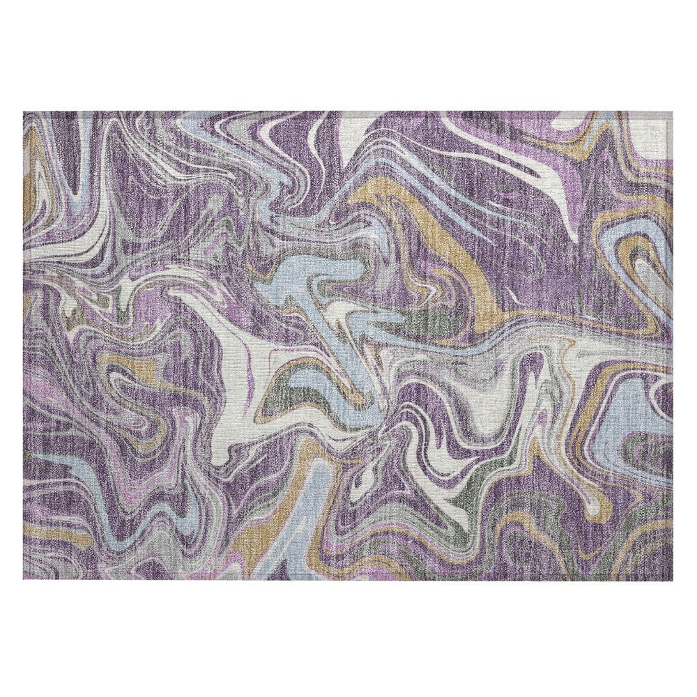 Chantille Machine Washable Indoor/Outdoor Abstract ACN2395 Purple 2 ft. x 3 ft. Accent Rug price history on PriceWatchPro