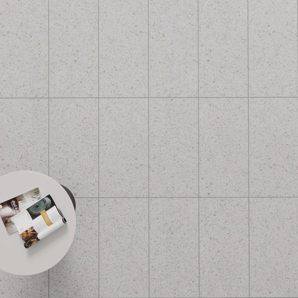 Spanish Pureform Terrazzo 12 in. x 24 in. x 9mm Porcelain Floor and Wall Tile Case - Gray (5 PCS, 10.76 Sq. Ft.) price history on PriceWatchPro