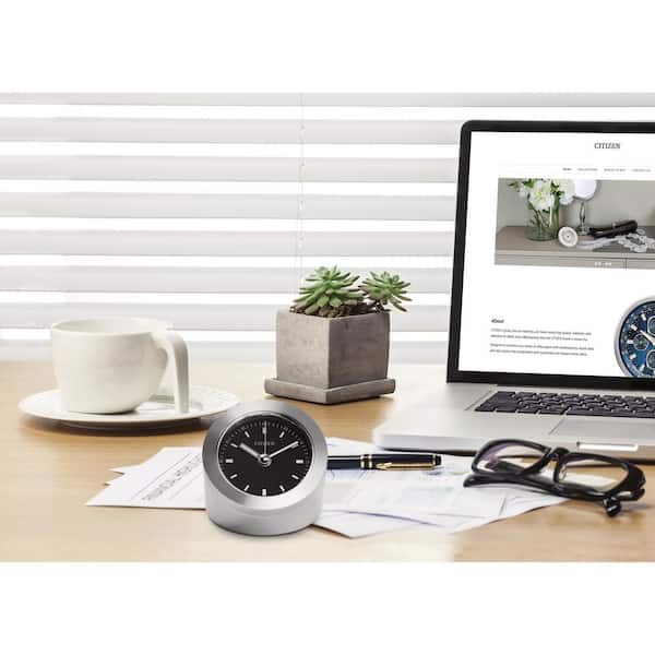 CITIZEN Workplace Tabletop Clock with Black Dial