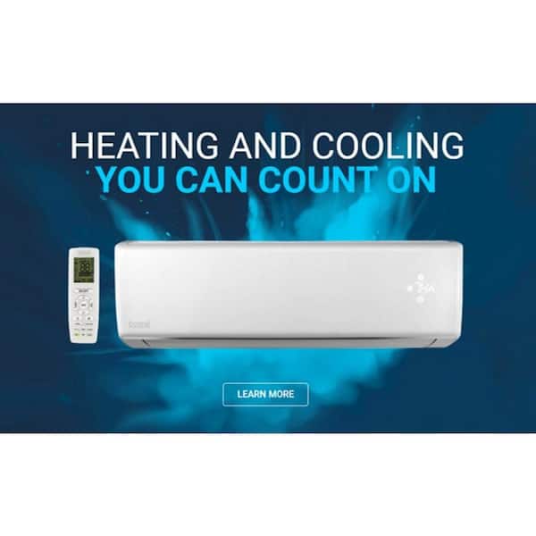 19.5 SEER2 9,000 BTU .75-Ton Ductless Mini Split Air Conditioner with Heat Pump 115-Volt