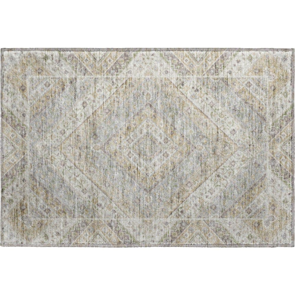 Mayfield Premium Machine Washable Abstract AMF2195 Ivory 2 ft. x 3 ft. Accent Rug price history on PriceWatchPro