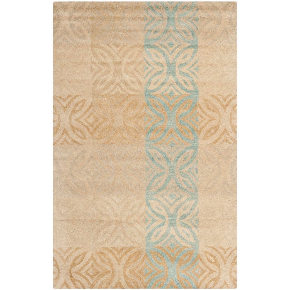 Wyndham 5 ft. x 8 ft. Beige/Multi Grid Floral Area Rug price history on PriceWatchPro