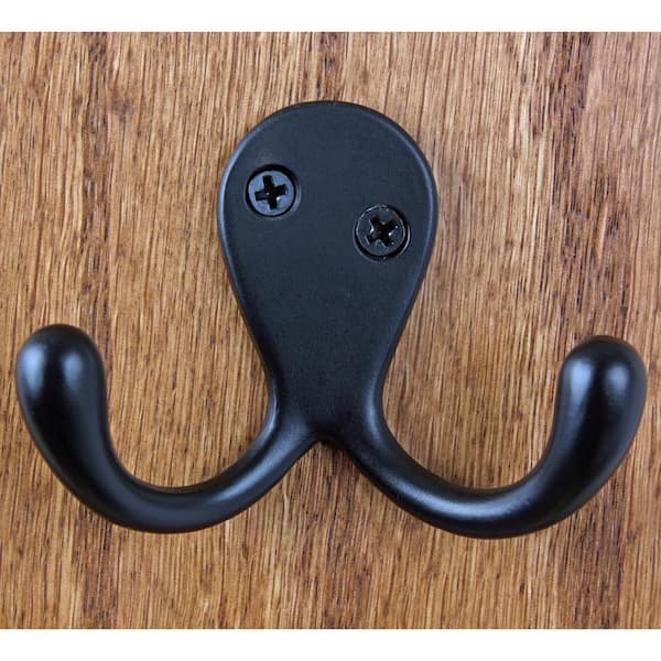 RONYOUNG 2PCS Heavy Duty Decorative Octopus Hook- Wall Mounted Coat Hooks/  Solid Cast Iron Unique Key Holders/ Home Decor (Black)