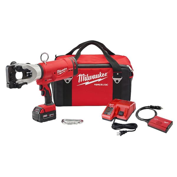 M18 18V Lithium-Ion Cordless FORCE LOGIC 1590 ACSR Cable Cutter W/ (1) 5.0Ah Battery, Charger, Tool Bag