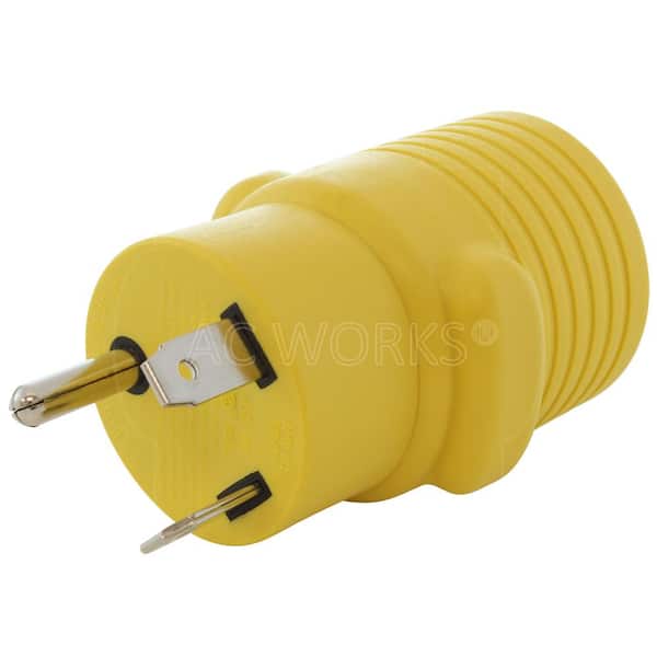AC WORKS RV Adapter TT-30P RV 30 Amp Male Plug to RV 50 Amp 14-50R