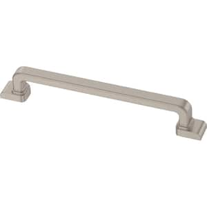 Art Deco Streamline 5-1/16 in. (128 mm) Modern Satin Nickel Cabinet Drawer Pull