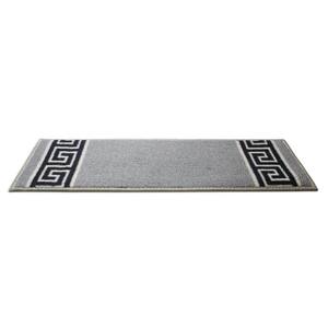 Meander Custom Sizes Gray 6 in. x 32 in. Indoor Carpet Stair Tread Cover Slip Resistant Backing (Set of 13)