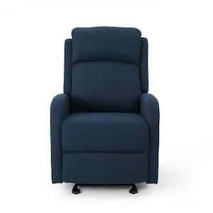 Alouette Navy Blue Fabric Rocking Recliner
