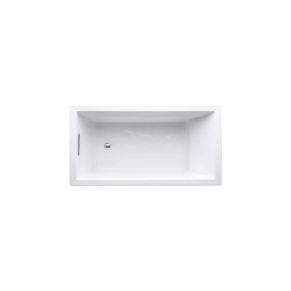 White Acrylic 60" x 32" Drop-In Soaking Bathtub
