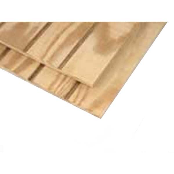 Unbranded Plywood Siding Panel T1-11 8 IN OC (Common: 19/32 in. x 4 ft. x 9 ft.; Actual: 0.578 in. x 48 in. x 108 in.)