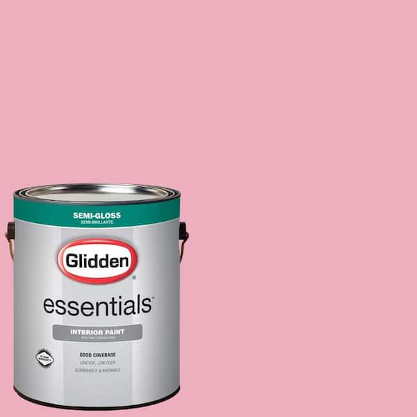 Glidden Essentials 1 gal. #HDGR16 Pink Carnation Semi-Gloss Interior Paint