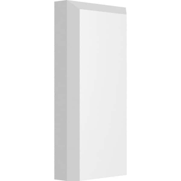 Ekena Millwork 2-1/2 in. W x 5 in. H x-3/4 in. P Standard Foster Plinth Block with Beveled Edge (8-Pack)