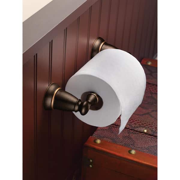 Dynasty Hardware Muirfield 3-Piece Bathroom Set – Oil Rubbed Bronze, 24" Towel Bar, Ring & Toilet Paper Holder