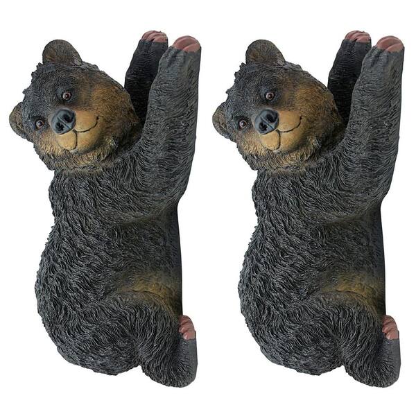 Design Toscano Yonva the Climbing Bear Sculpture Set (2-Piece)
