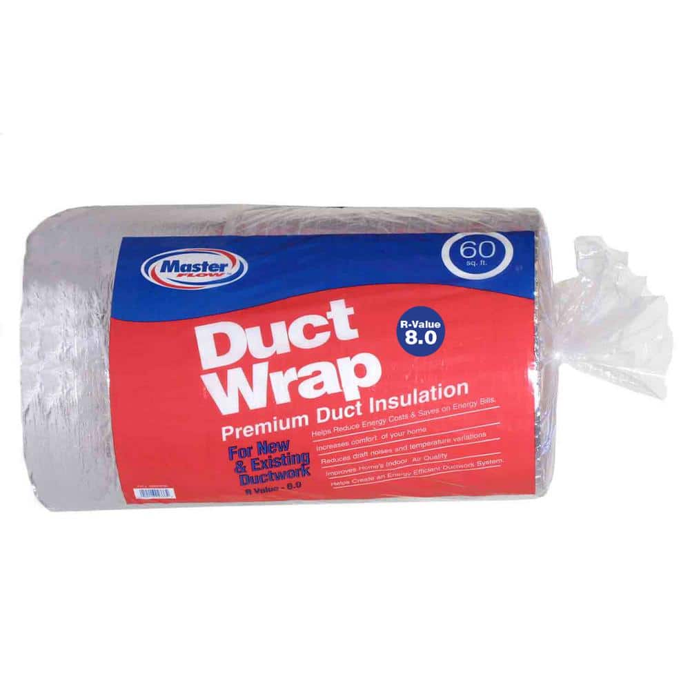 500 Sq Ft R-8 HVAC Duct Wrap Insulation Reflective 2 Sided Foam Core 4' x 125' 