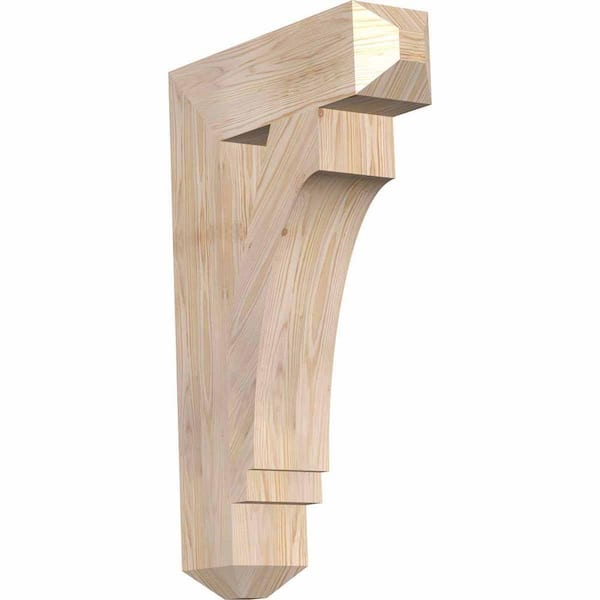 Ekena Millwork 5.5 in. x 34 in. x 22 in. Douglas Fir Imperial Craftsman Smooth Bracket