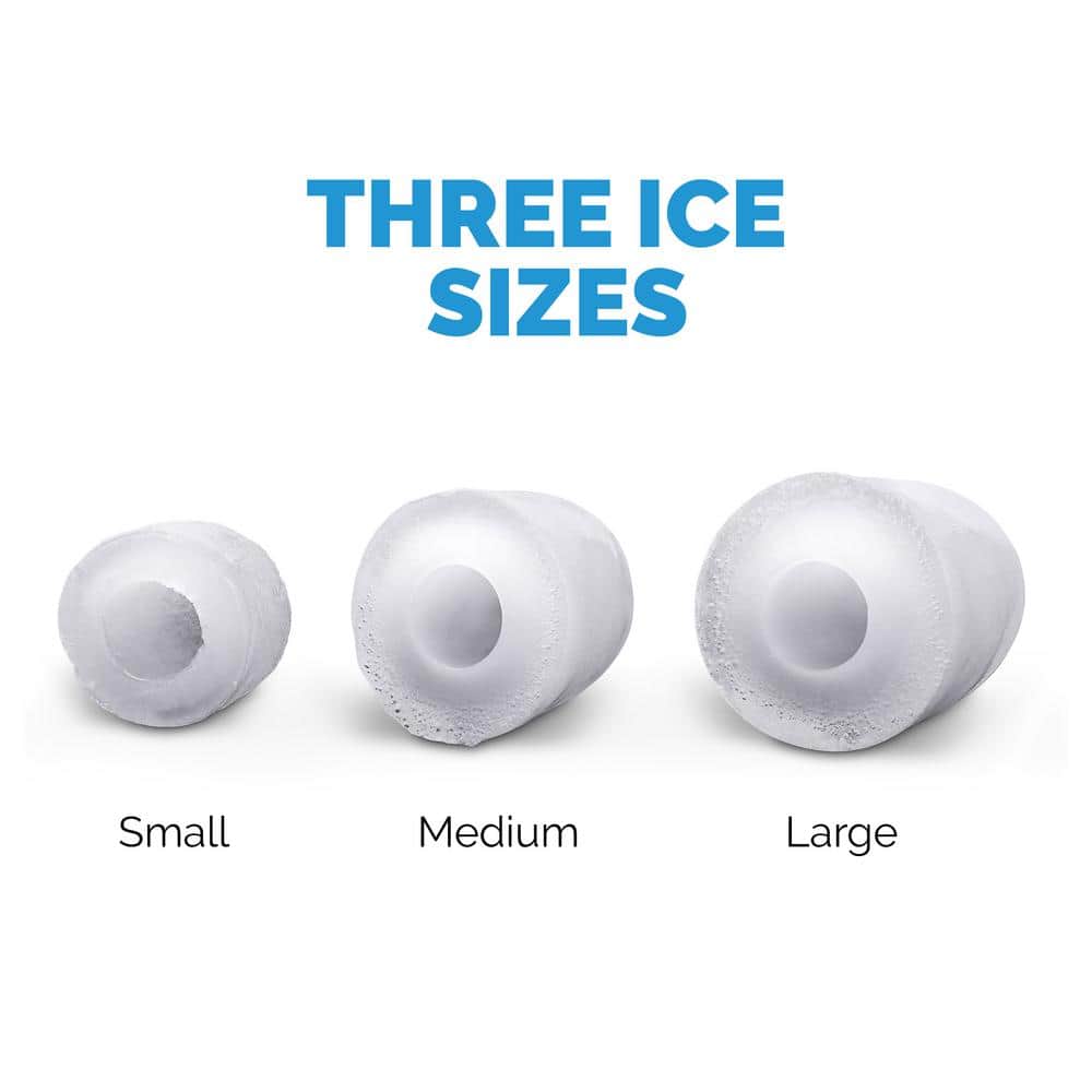 Stainless Steel Portable Countertop Ice Maker with 3 Sizes