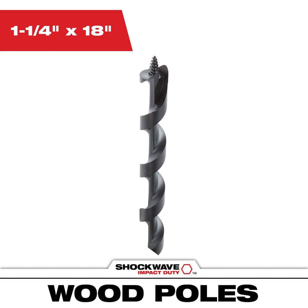 1-1/4 in. x 18 in. Shockwave Lineman's Impact Auger Bit price history on PriceWatchPro