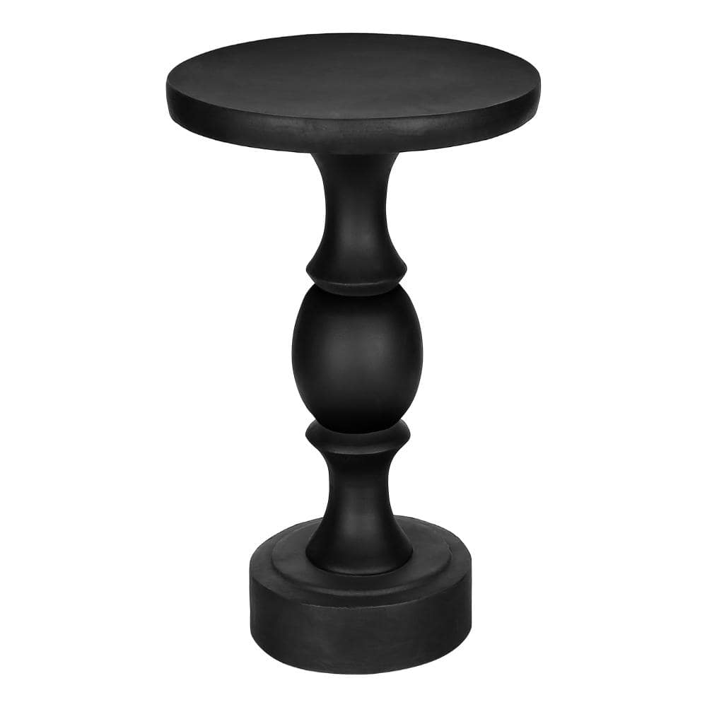 22.25 in  Black Transitional Outdoor Side Table for patio price history on PriceWatchPro