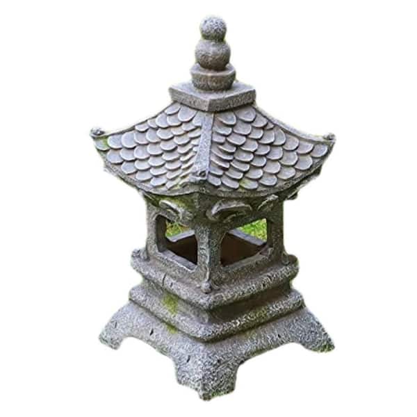 Asian Solar Zen Pagoda Garden Statue