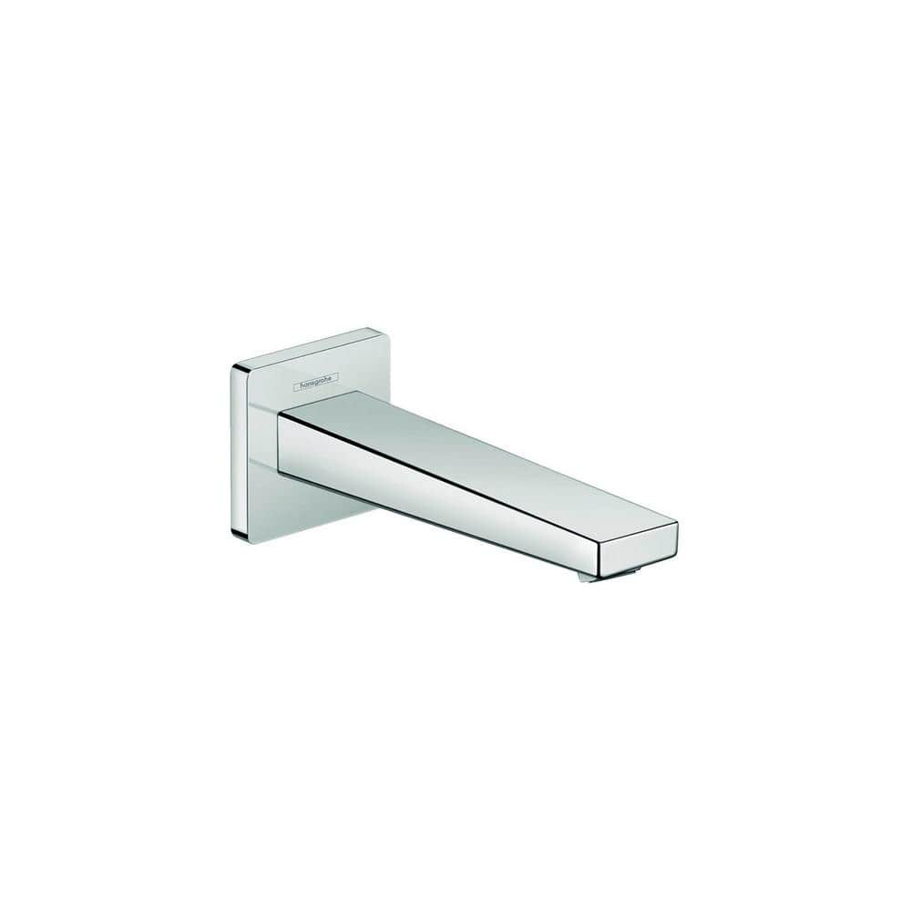 Contemporary Black Chrome Wall Mounted Tub Spout with Diverter