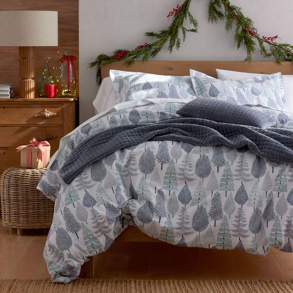 Company Cotton Whimsical Wilds Velvet Blue Flannel Pillowcase (Set of 2)