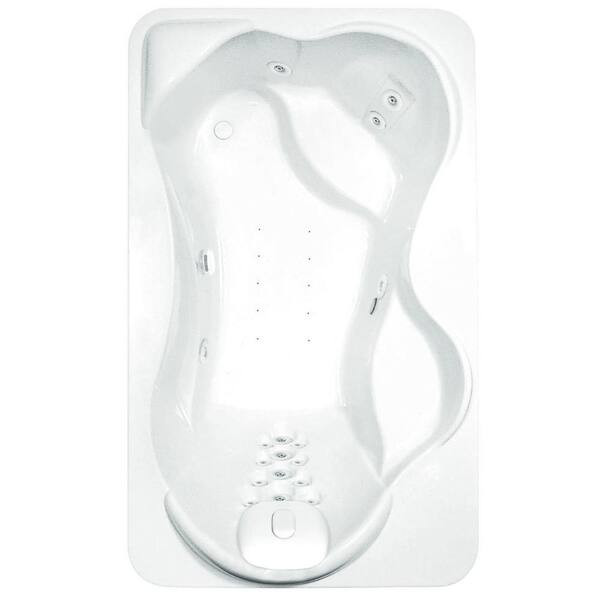 Aquatic Infinity 6 6 ft. Reversible Drain Bathtub in White-DISCONTINUED