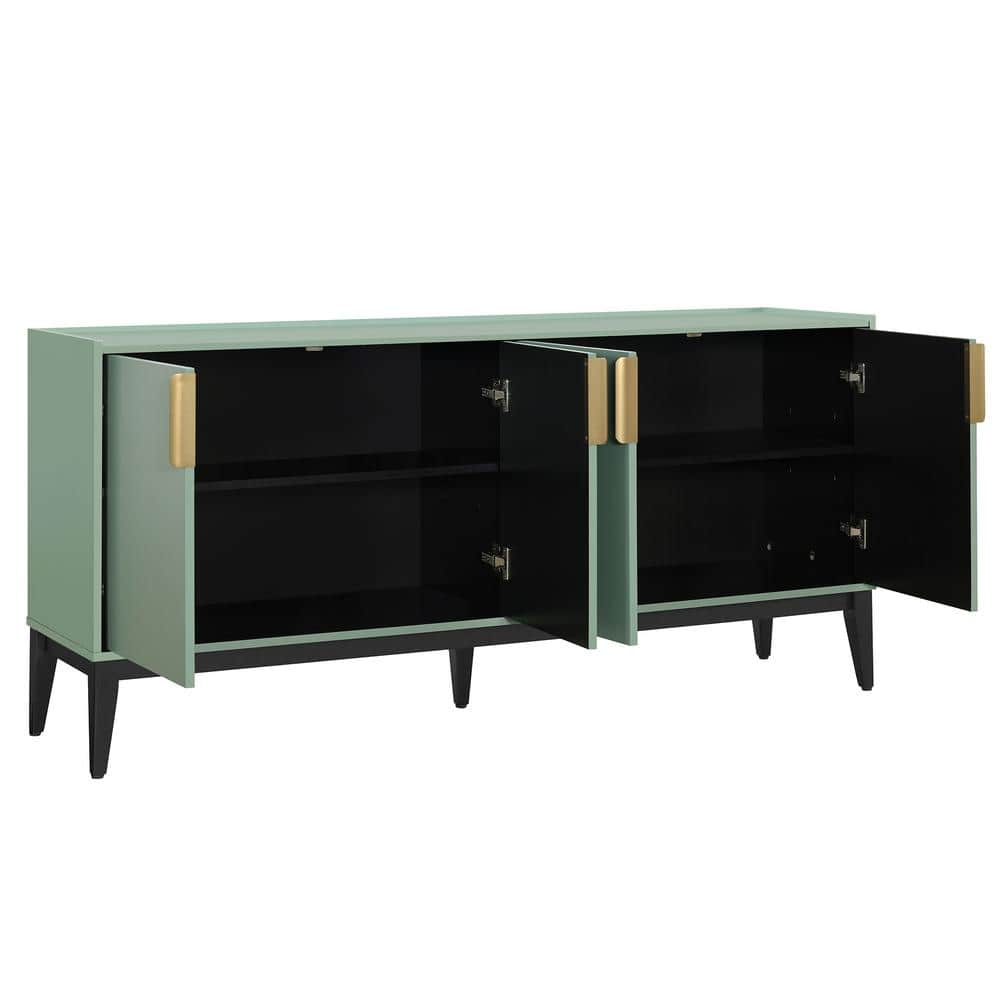 63 in. W x 15.6 in. D x 29.9 in. H Bathroom Green Linen Cabinet