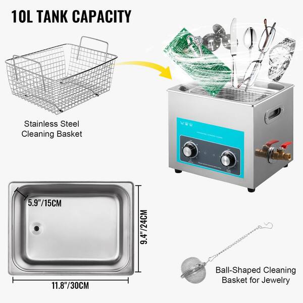 3.2L Jewelry Cleaner 110-Volt Professional Ultrasonic Cleaner with