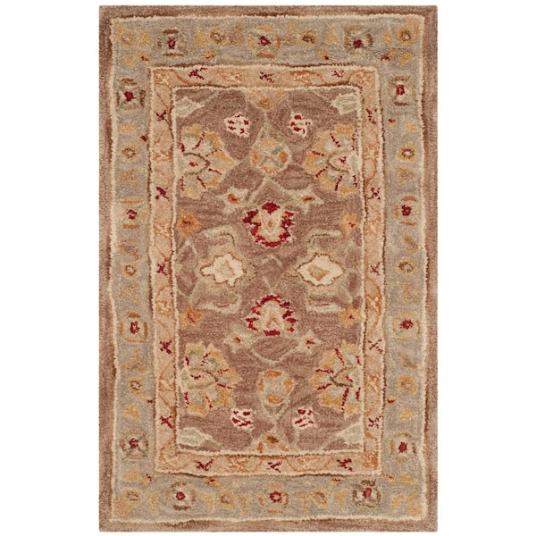 SAFAVIEH Anatolia Tan/Ivory Doormat 2 ft. x 3 ft. Border Area Rug