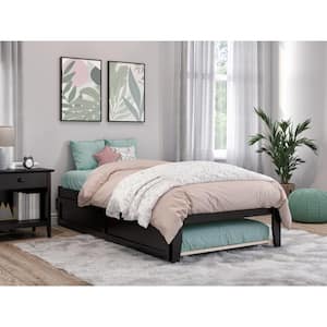 Colorado 38 1/4 in. W Espresso Dark Brown Twin Size Solid Wood Frame with Twin Pull Out Trundle Platform Bed