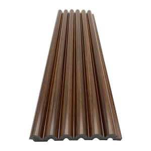 94.5 in. x 4.8 in. x 0.5 in. Acoustic Vinyl Wall Cladding Siding Board in Chestnut Color (Set of 6-Piece)