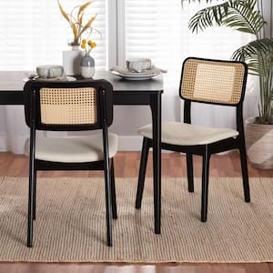 Dannon Cream and Black Dining Chair (Set of 2)