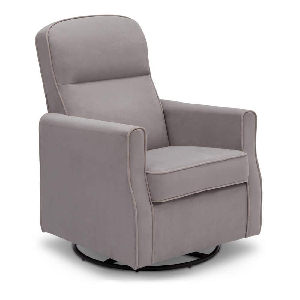 Dove Gray Petite Microfiber Nursery Glider Swivel Rocker
