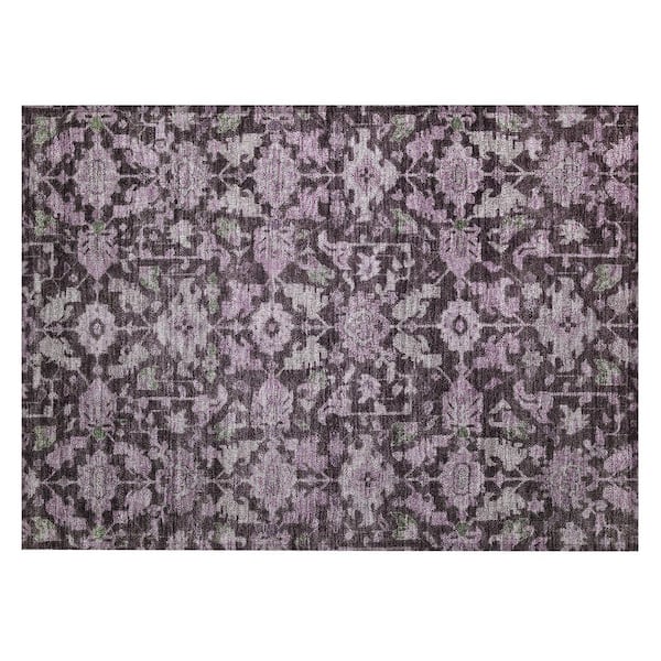 Chantille Machine Washable Indoor/Outdoor Abstract ACN2358 Eggplant 2 ft. x 3 ft. Accent Rug