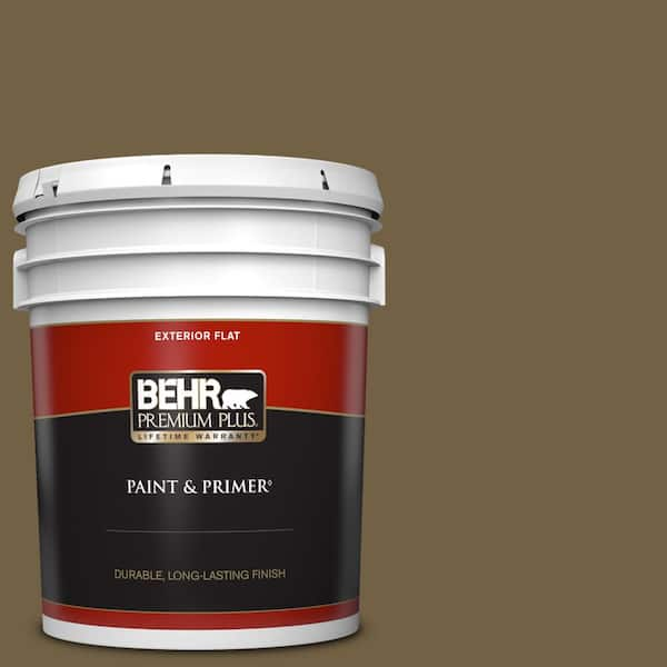 BEHR PREMIUM PLUS 5 gal. #PPU7-02 Tree Swing Flat Exterior Paint & Primer