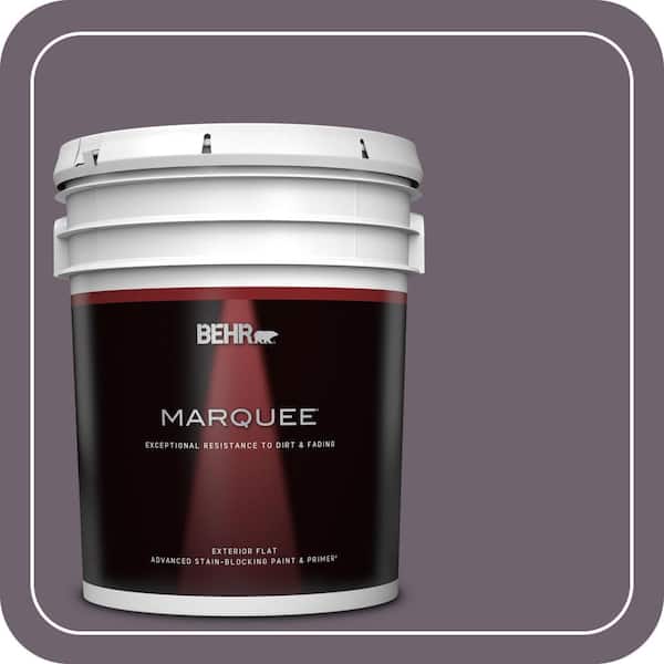 BEHR MARQUEE 5 gal. #670F-6 Vintage Grape Flat Exterior Paint & Primer