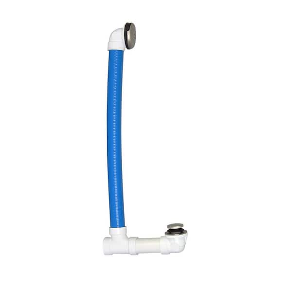 Barclay Products 36 in. Hidden Leg Tub Drain in Brushed Nickel