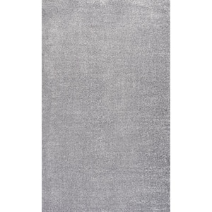 Haze Solid Low-Pile Gray 6 ft. x 9 ft. Area Rug
