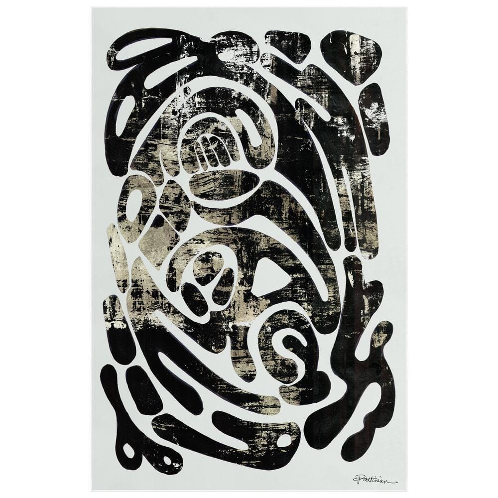 Black 5 ft. x 8 ft. Ethereal Abstractions I Washable Abstract Art Area Rug price history on PriceWatchPro