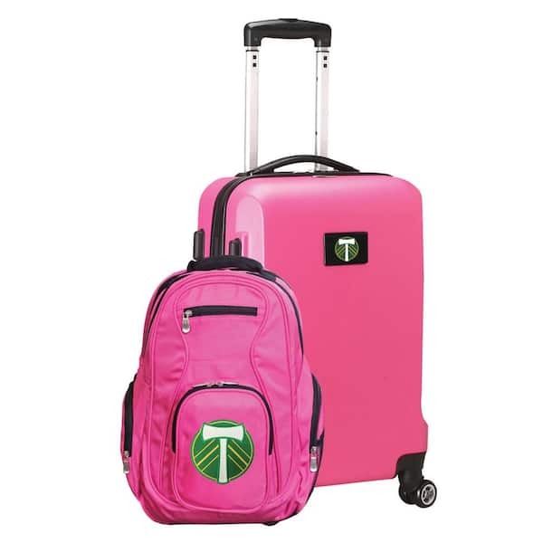 Mojo Portland Timbers 21 in. Deluxe 2-Piece Backpack and Carry-on Set- Pink