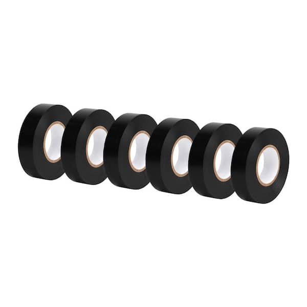 3.38 in. x 60 ft. Electrical Tape Automotive and Equipment in Black 6-Pack